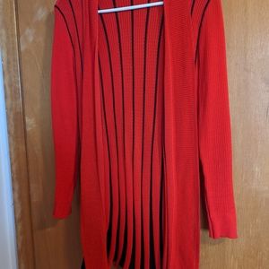 Ladies red knit sweater